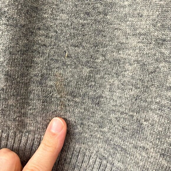 Diane Von Furstenberg Sweater Dress Size P (Small) Gray Ribbed Knit Round Neck - Picture 10 of 16